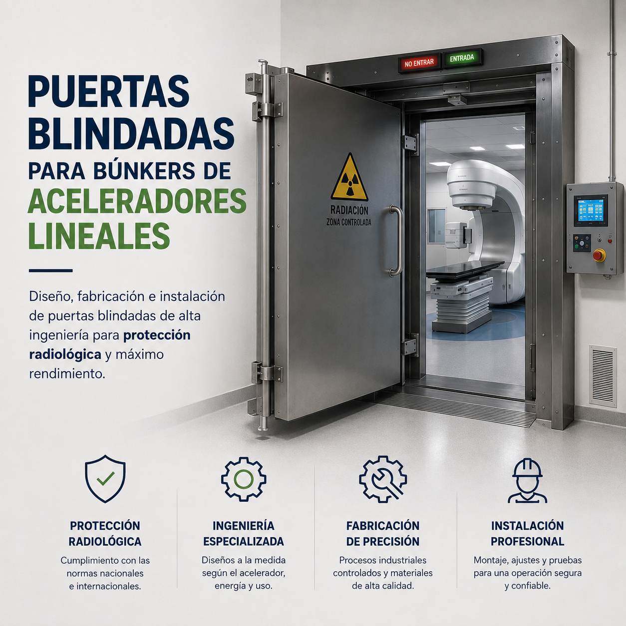 Puertas Blindadas de Ingeniería para Centros de Radioterapia